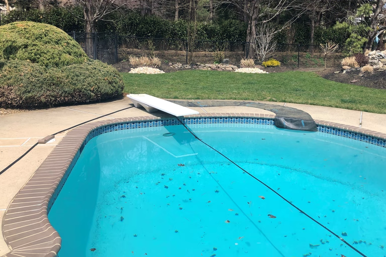 Pool before the waterfall renovation, Alamere – Colts Neck, NJ