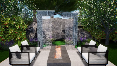 Custom Rain Shower Fountain B