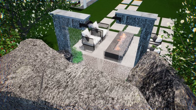 Custom Rain Shower Fountain E