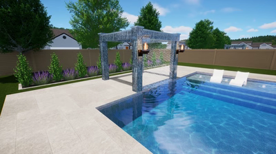 Four Column Rain Shower D