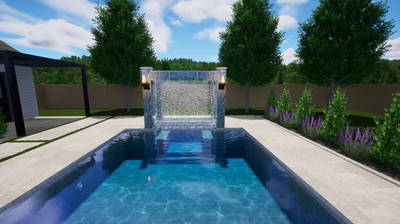 Four Column Rain Shower Grotto A