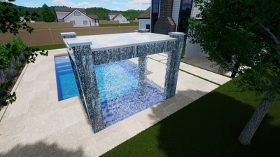 Four Column Rain Shower Grotto G