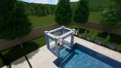 Four Column Rain Shower Grotto I