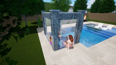 Four Column Rain Shower Grotto K