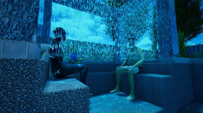 Four Column Rain Shower Grotto N