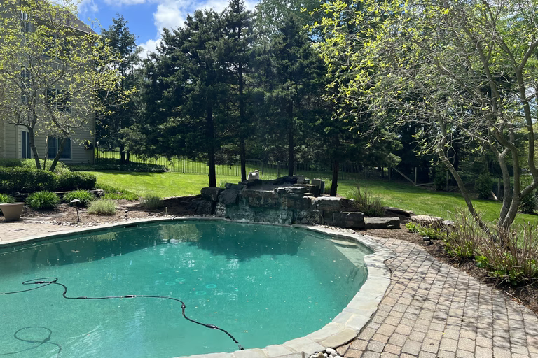 Pool before the waterfall renovation, Ripon – Doylestown, PA