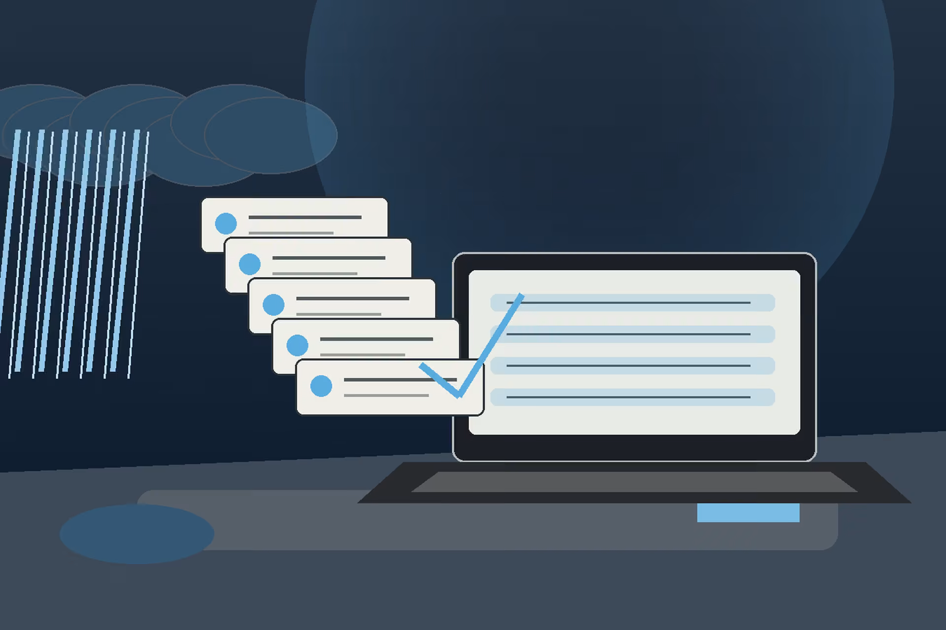 Nightly AI review dashboard sorting improvement tickets into a human approval queue.